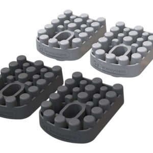 Cztery-Gumowe-podkladki-antywibracyjne-smart-clima-w-dwoch-kolorach,-jasny-szary-oraz-ciemny-szary.