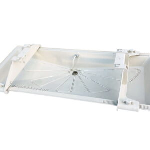 Taca-ociekowa-blue-river-w-kolorze-kosci-sloniowej-z-uchwytami-mocujacymi,-na-bialym-tle.