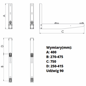 Wspornik-klimatyzatora,-pompy-ciepla-Smart-Clima-TMPC-do-montazu-przed-instalacja-ocieplenia.---rysunek-techniczny