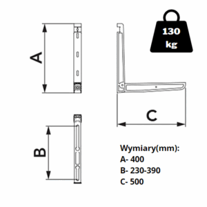 Wspornik-scienny-LEONARDO-ML-500,-uchwyt---130kg---rysunek-techniczny Wspornik-scienny-LEONARDO-ML-500,-uchwyt---130kg---rysunek-techniczny
